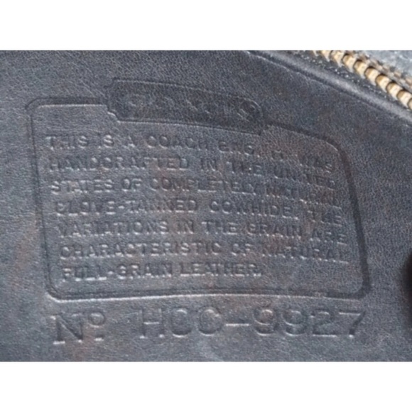 Coach Crossbody Handbag Vintage Black Leather - Picture 8 of 8